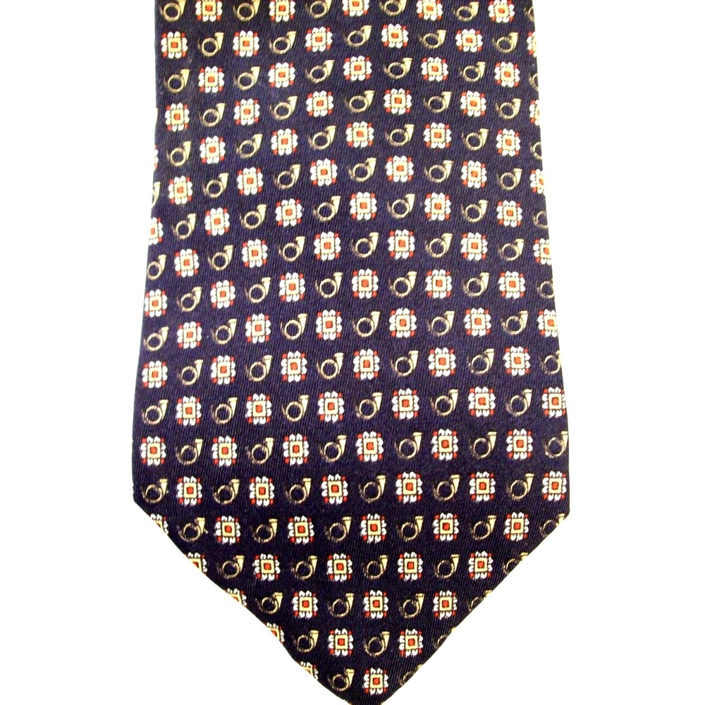 Men's Rooster Ruffler Collection Neck Tie,‎ French Horn, Flower